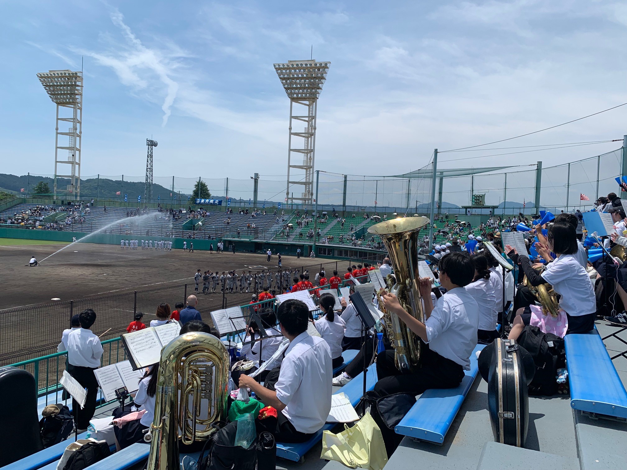 野球選手権静岡大会１回戦は11‐10で浜松江之島高校に勝利。